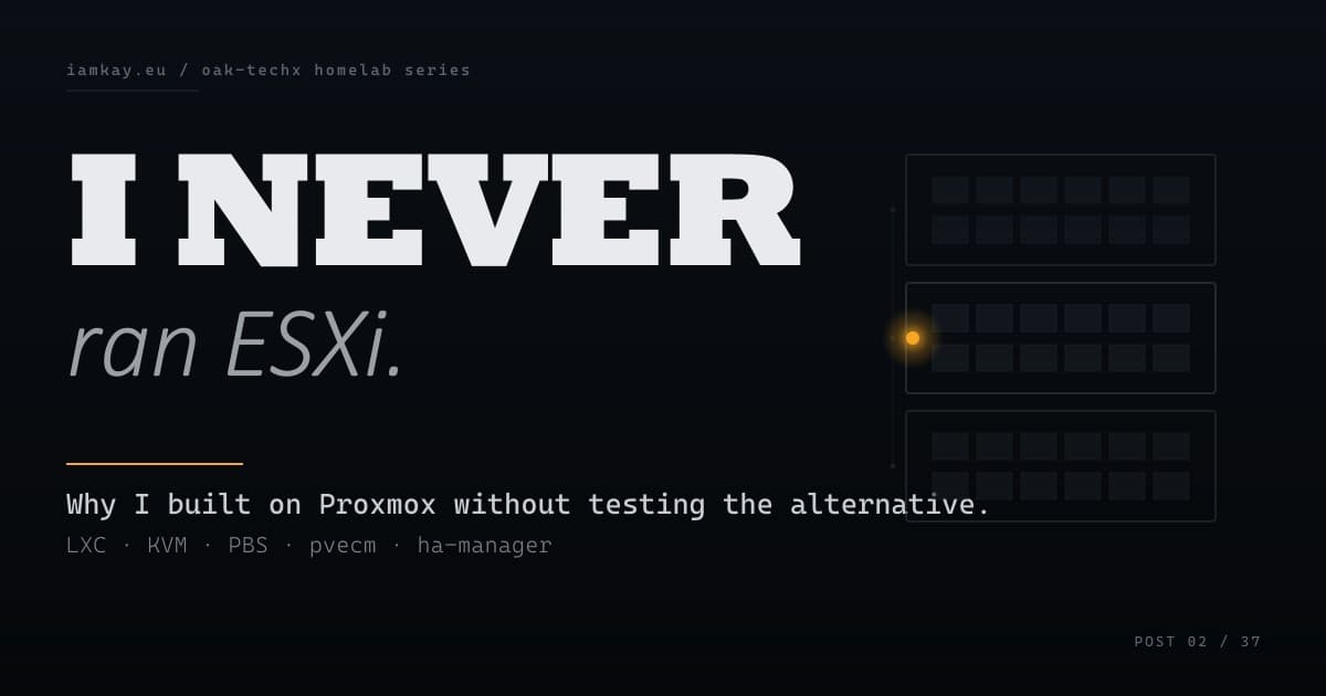 I never ran ESXi in production