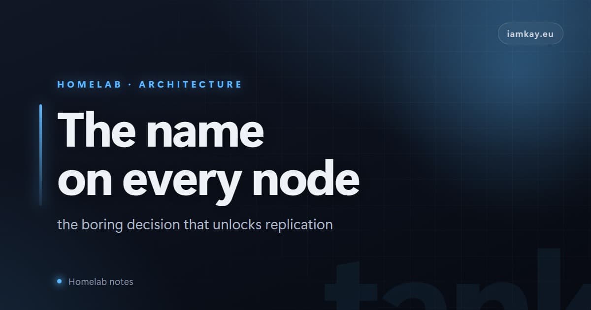 The boring naming decision that unlocks cluster replication