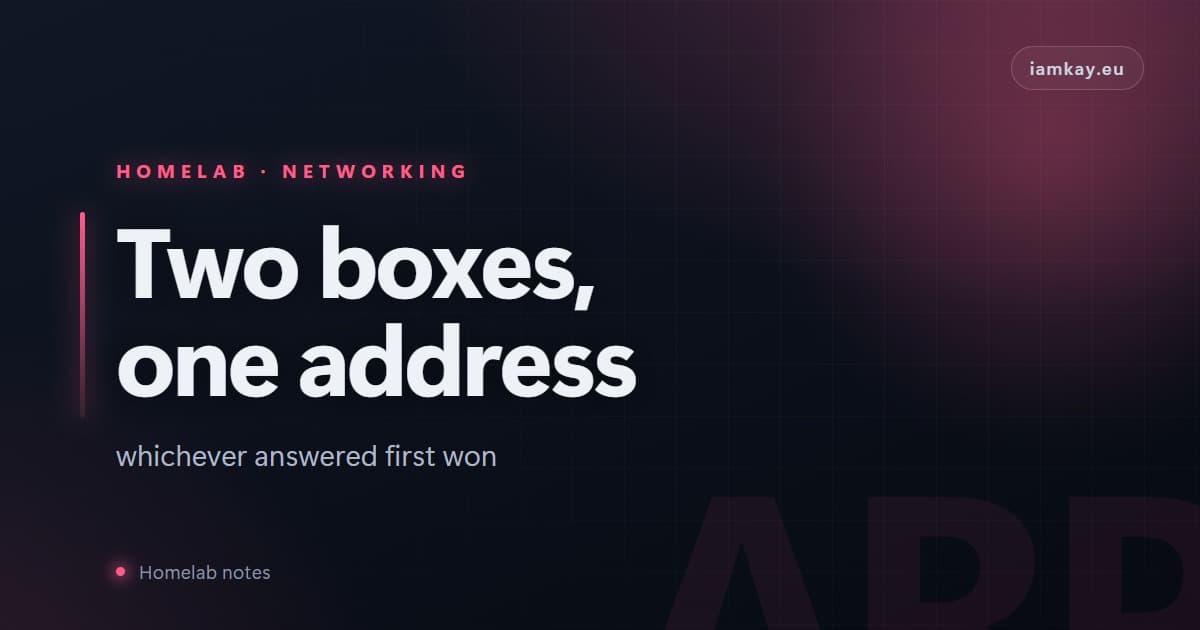 Two machines answered to the same address