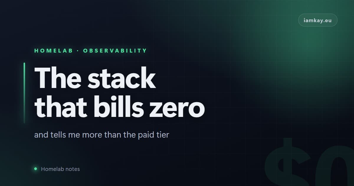 My monitoring stack costs nothing a month and tells me more than the paid tier did